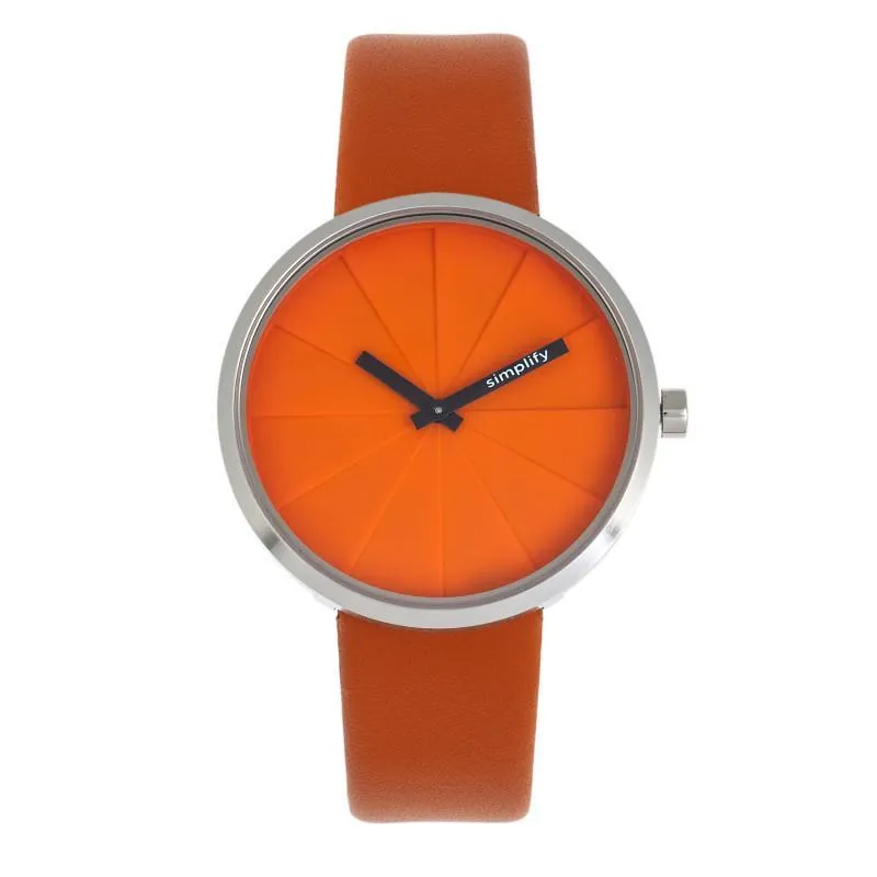Simplify The 4000 Leather-Band Watch
