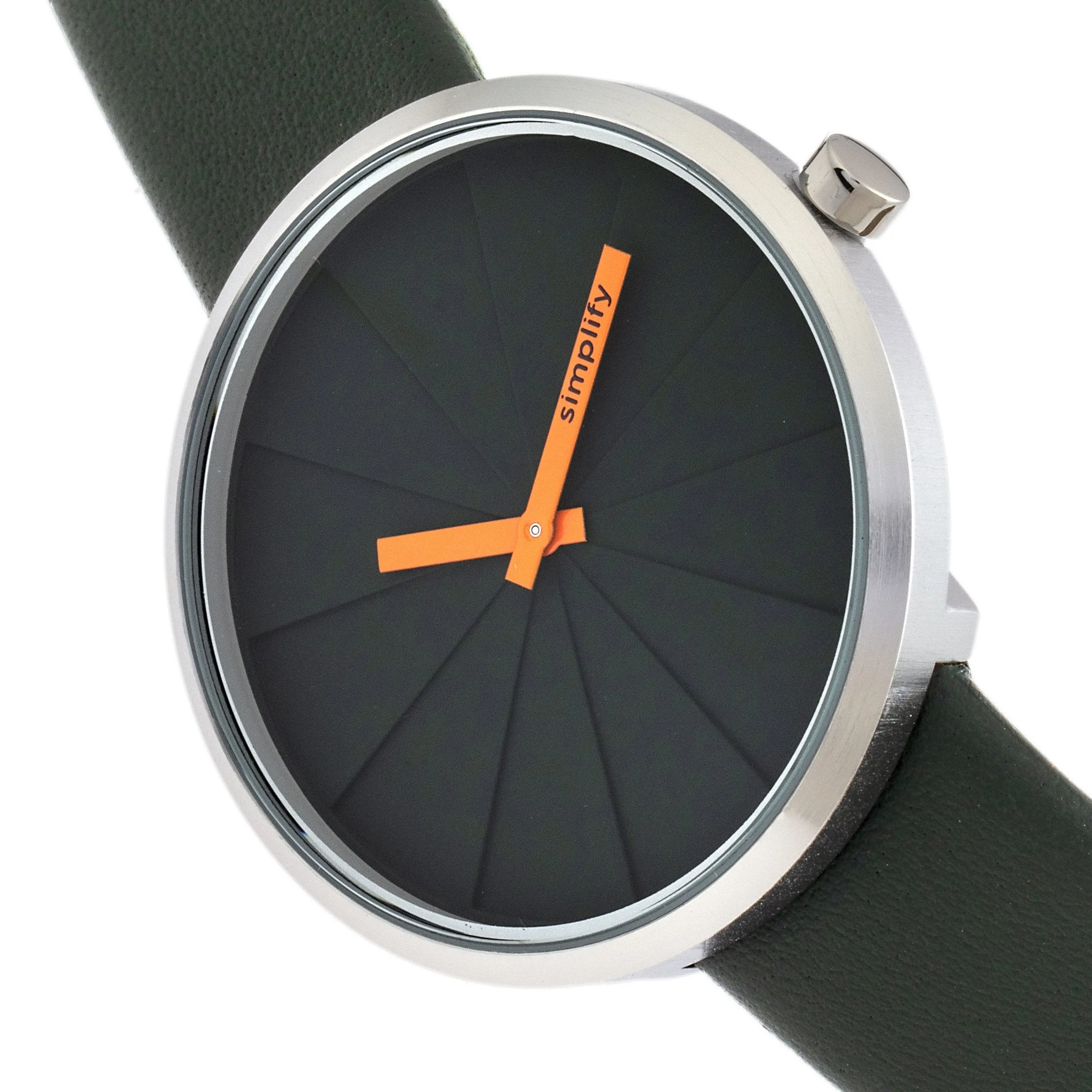 Simplify The 4000 Leather-Band Watch