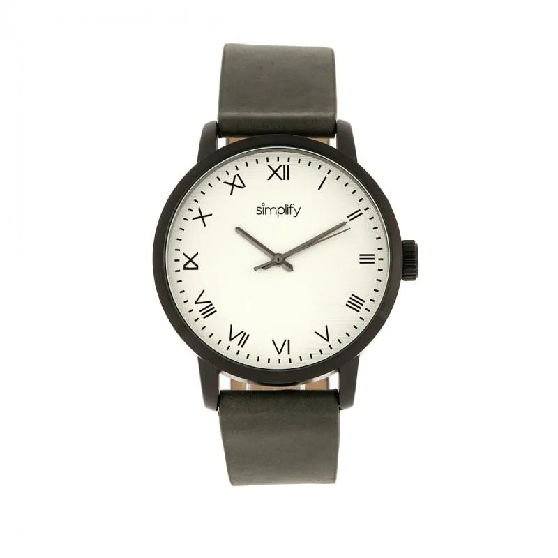 Simplify The 4200 Leather-Band Watch