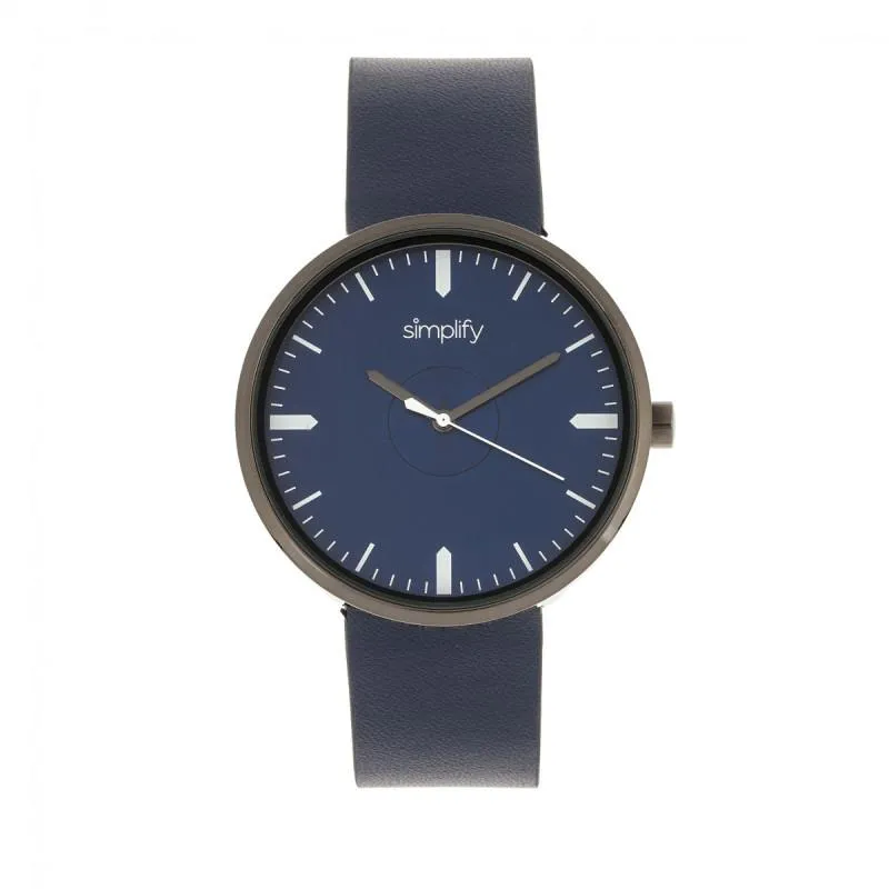 Simplify The 4500 Leather-Band Watch