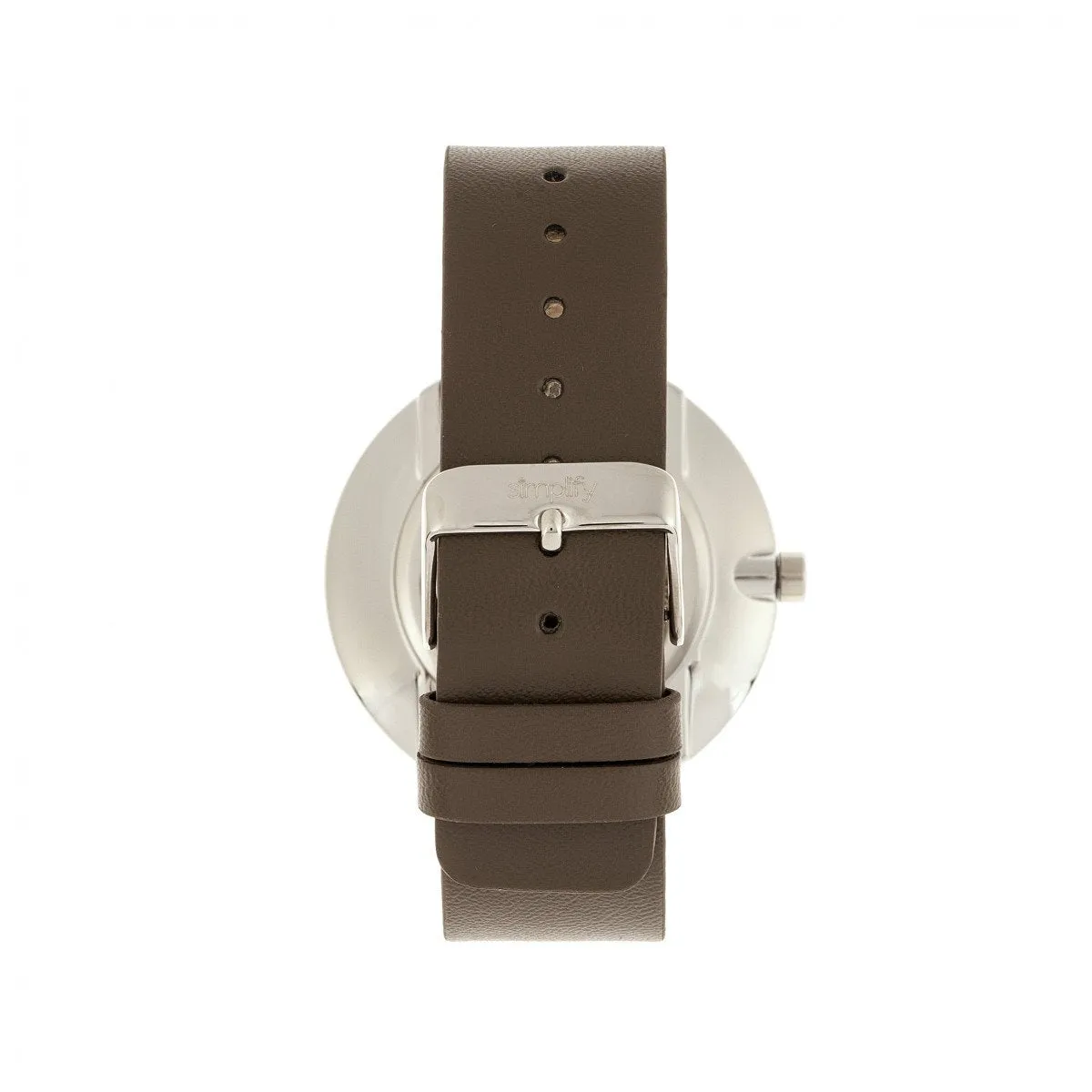 Simplify The 4500 Leather-Band Watch