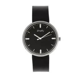 Simplify The 4500 Leather-Band Watch