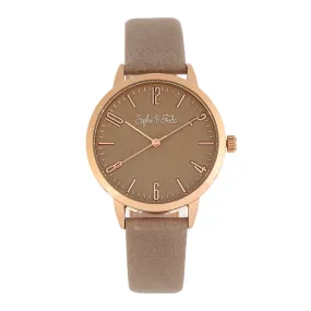 Sophie and Freda Vancouver Leather-Band Watch - Tan