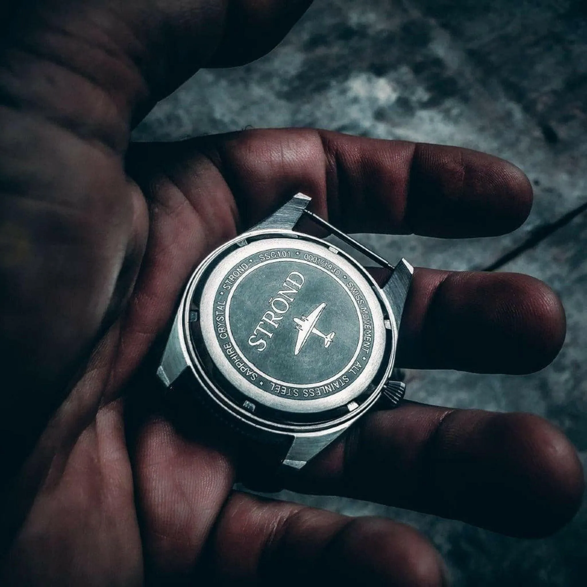 SSC-101 24h GMT, All Black Watch with Steel Bezel