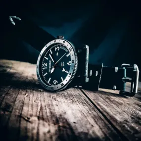 SSC-101 24h GMT, All Black Watch with Steel Bezel