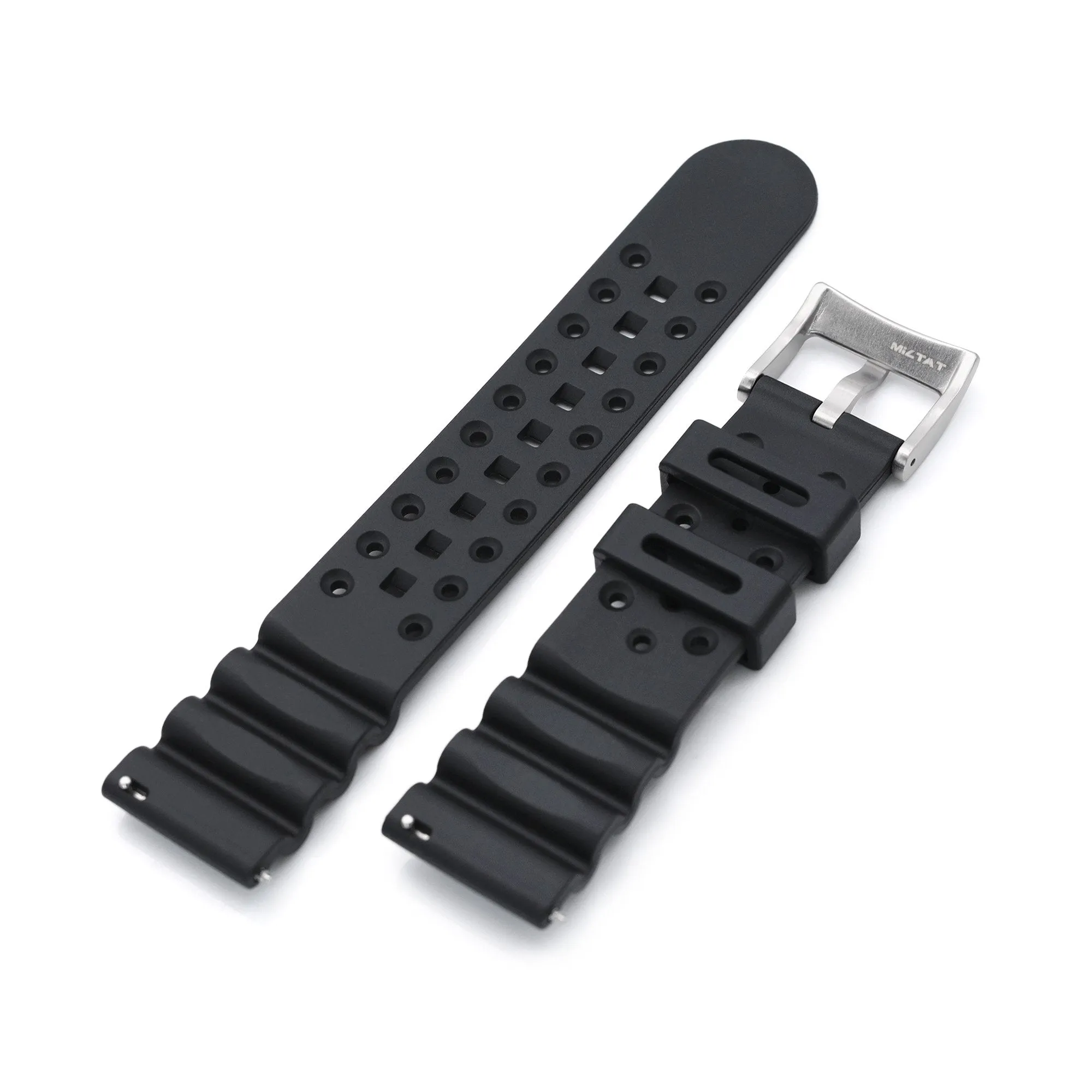Straight End Black Diver FKM Rubber Quick Release