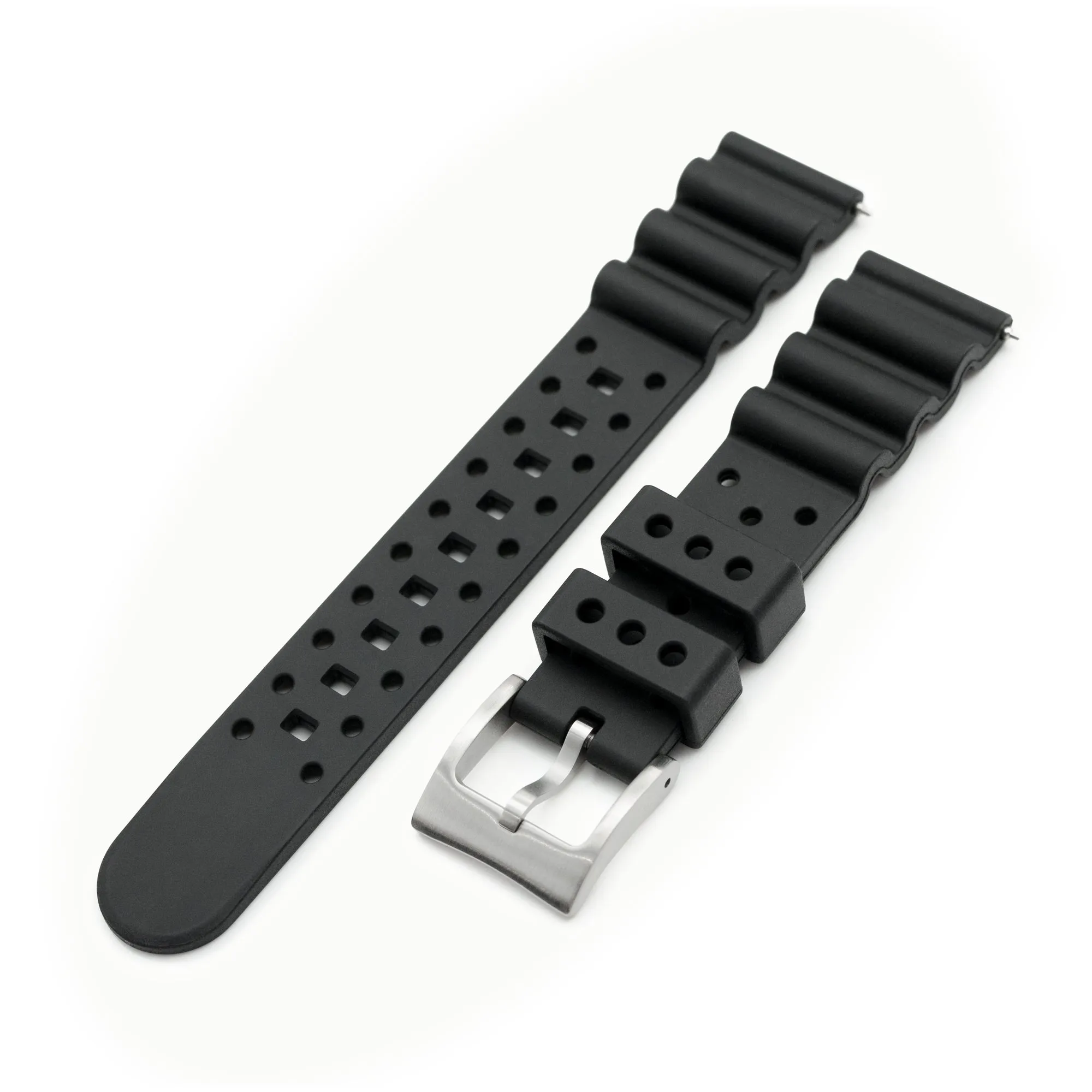 Straight End Black Diver FKM Rubber Quick Release