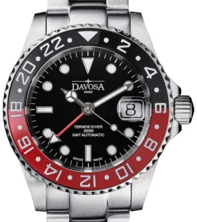 Ternos Ceramic Automatic GMT Black Red Diving Watch 16159090