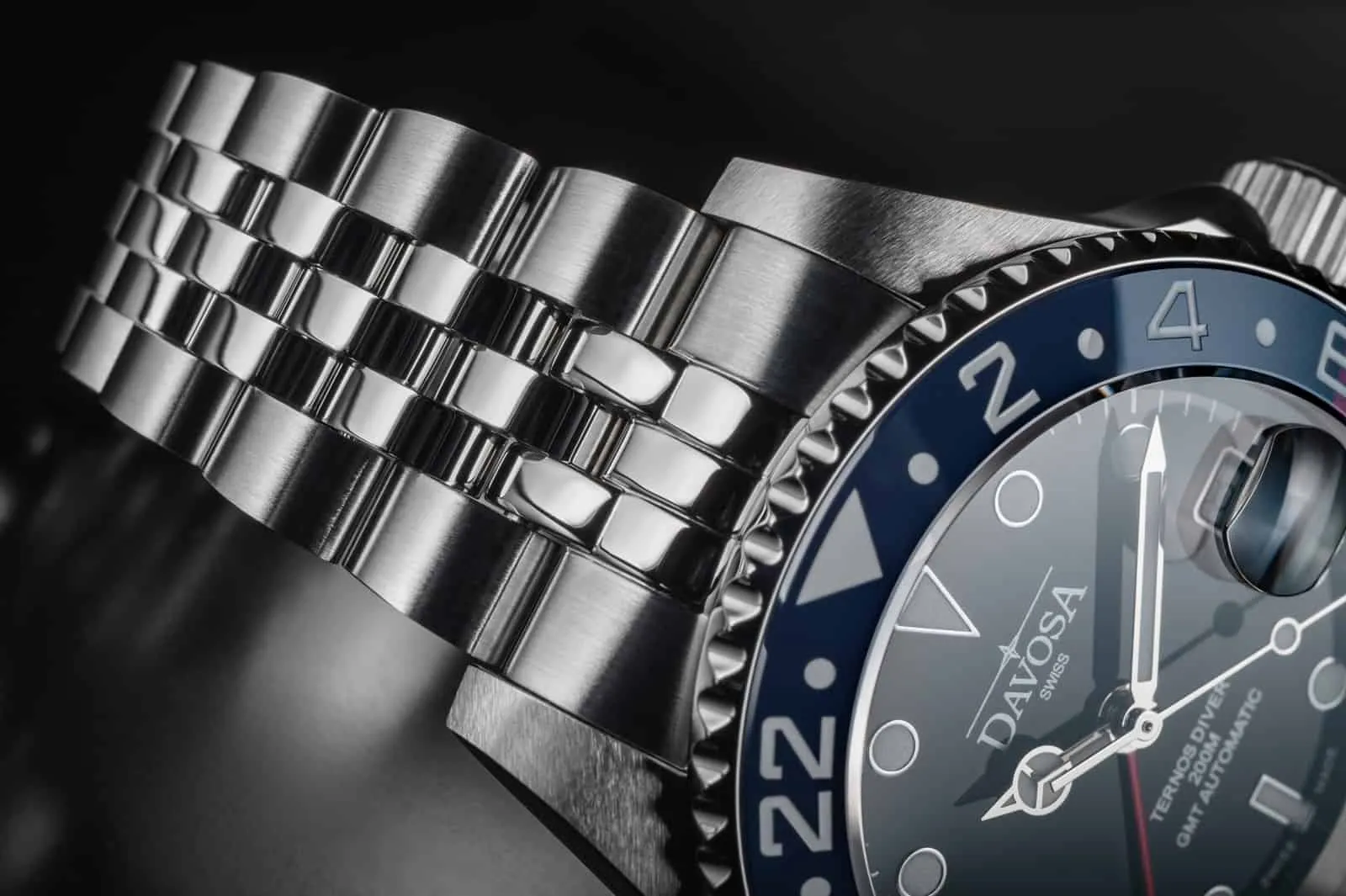 Ternos Ceramic Automatic GMT Swiss-Made Blue Red Diving Watch 16159006