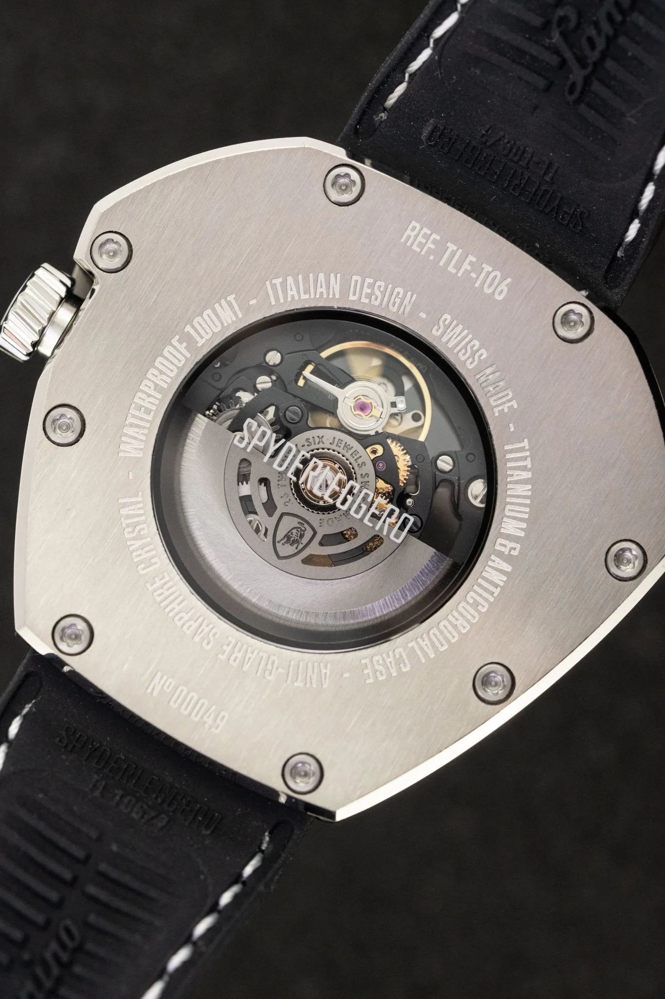 Tonino Lamborghini Spyderleggero Skeleton Watch Titanium TLF-T06-1