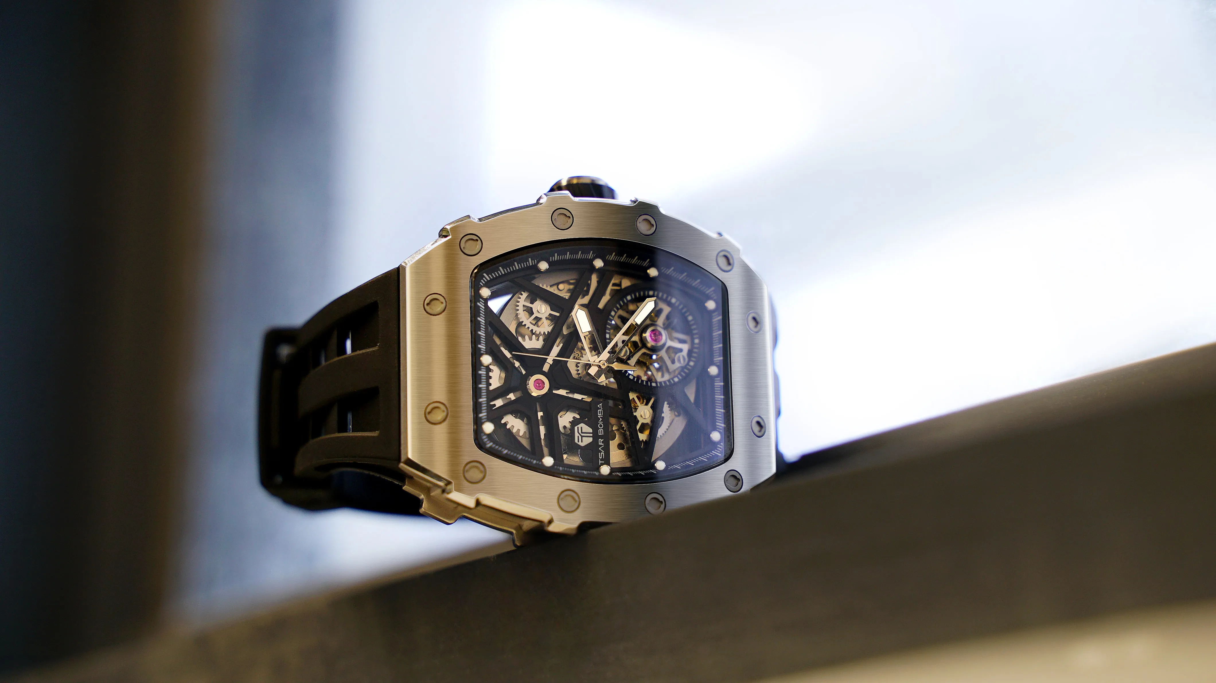 Tsar Bomba 43mm Black Elemental Series Automatic Watch