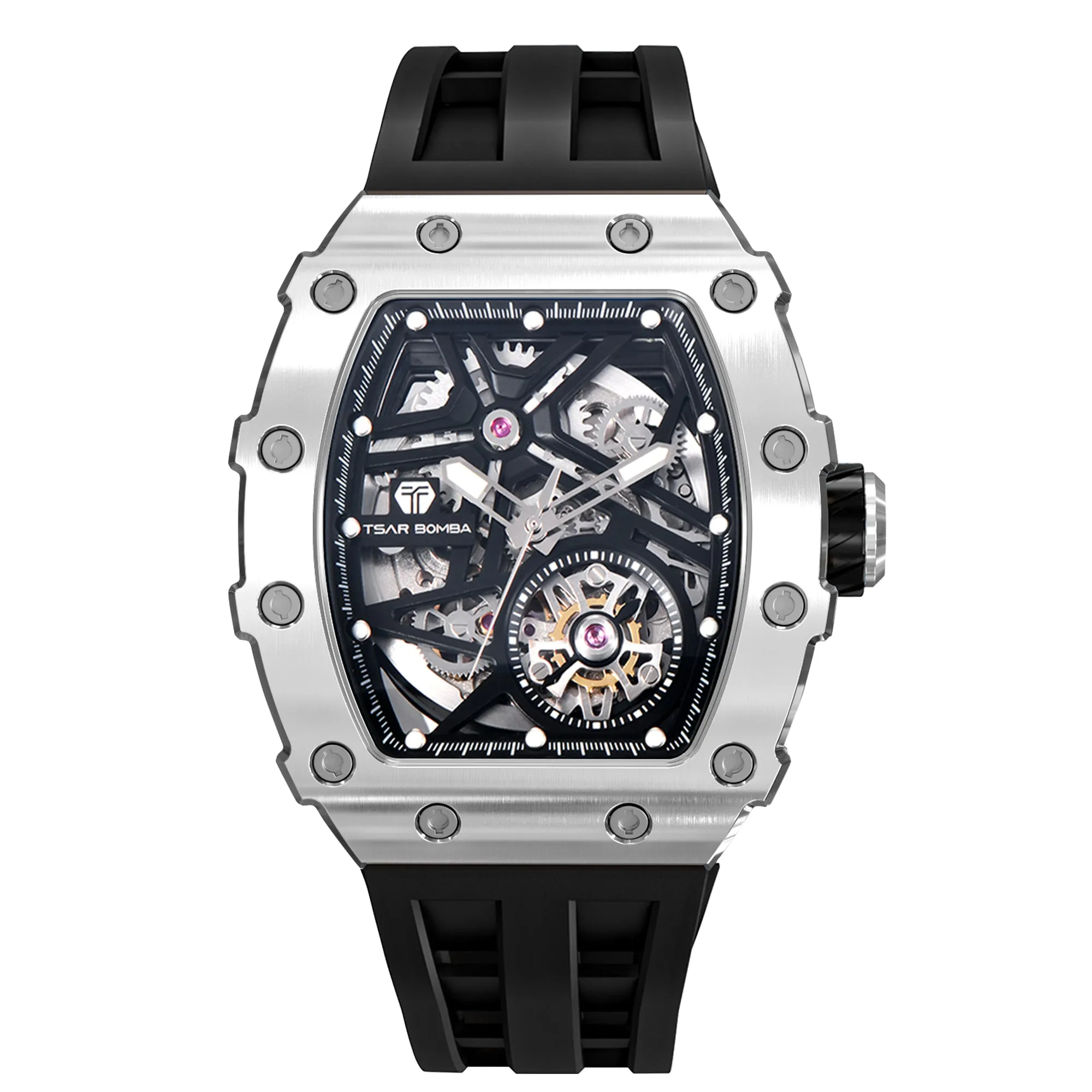 Tsar Bomba 43mm Black Elemental Series Automatic Watch