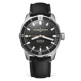 Ulysse Nardin - Diver 42 Black - Calf Leather Strap - 42mm