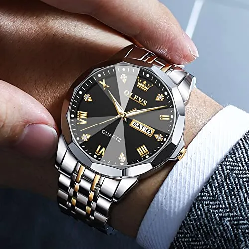 UPDATE: DEAD! OLEVS Men Watches Stainless Steel Wrist Watch Quartz Analog Waterproof Luminous Date Diamond Wrist Watch Luxury Casual Watch for Men