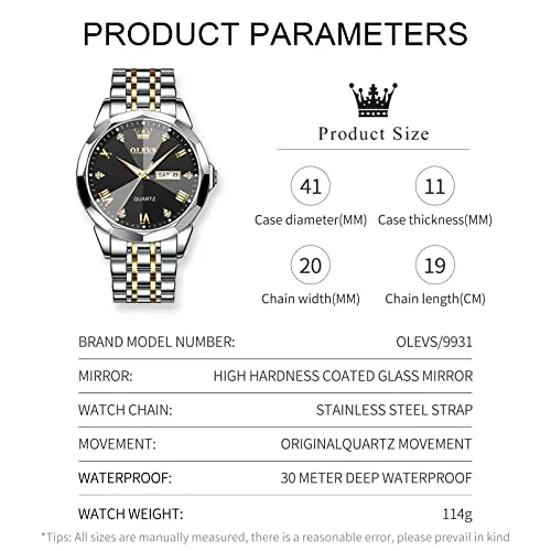 UPDATE: DEAD! OLEVS Men Watches Stainless Steel Wrist Watch Quartz Analog Waterproof Luminous Date Diamond Wrist Watch Luxury Casual Watch for Men