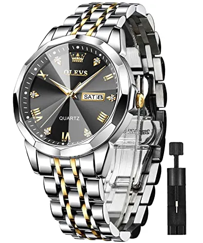 UPDATE: DEAD! OLEVS Men Watches Stainless Steel Wrist Watch Quartz Analog Waterproof Luminous Date Diamond Wrist Watch Luxury Casual Watch for Men