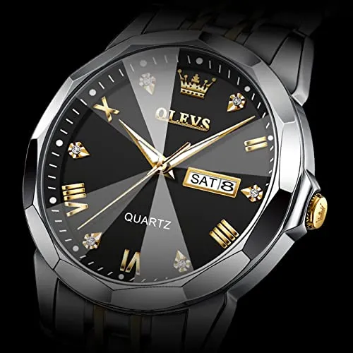 UPDATE: DEAD! OLEVS Men Watches Stainless Steel Wrist Watch Quartz Analog Waterproof Luminous Date Diamond Wrist Watch Luxury Casual Watch for Men
