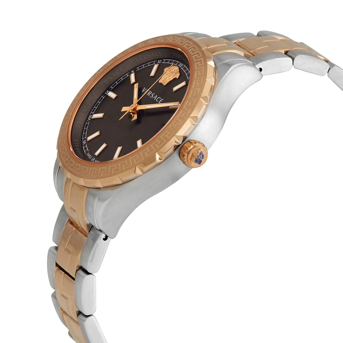 Versace Hellenyium Quartz Brown Dial Ladies Watch V12040015