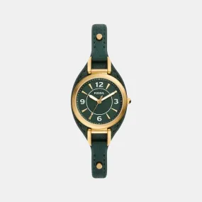 Women's Gold Analog Leather Watch ES5241