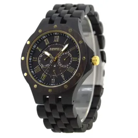 Wooden Large Dial Quartz Watch For Men