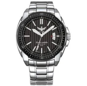 YELANG Men's Self Luminous Sapphire Mirror, Stainless Steel Strap Kinetic Movement Business Watches