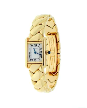 Yellow gold cartier tank watch