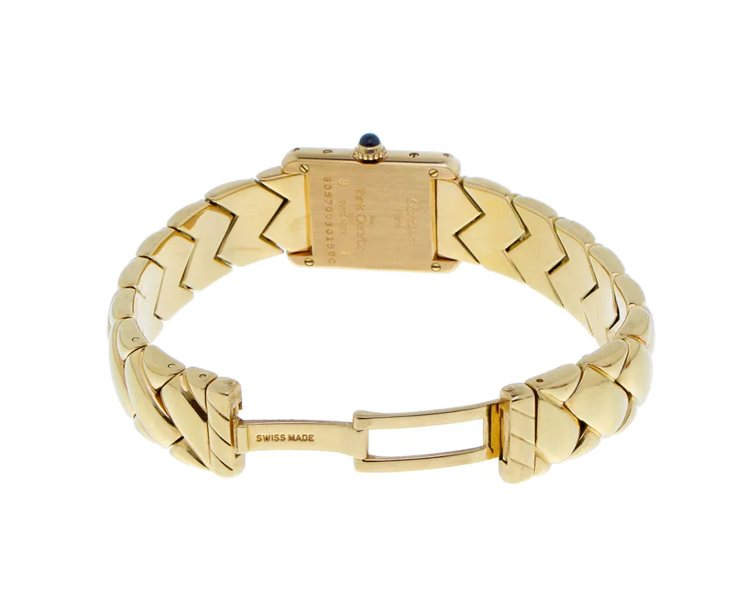 Yellow gold cartier tank watch